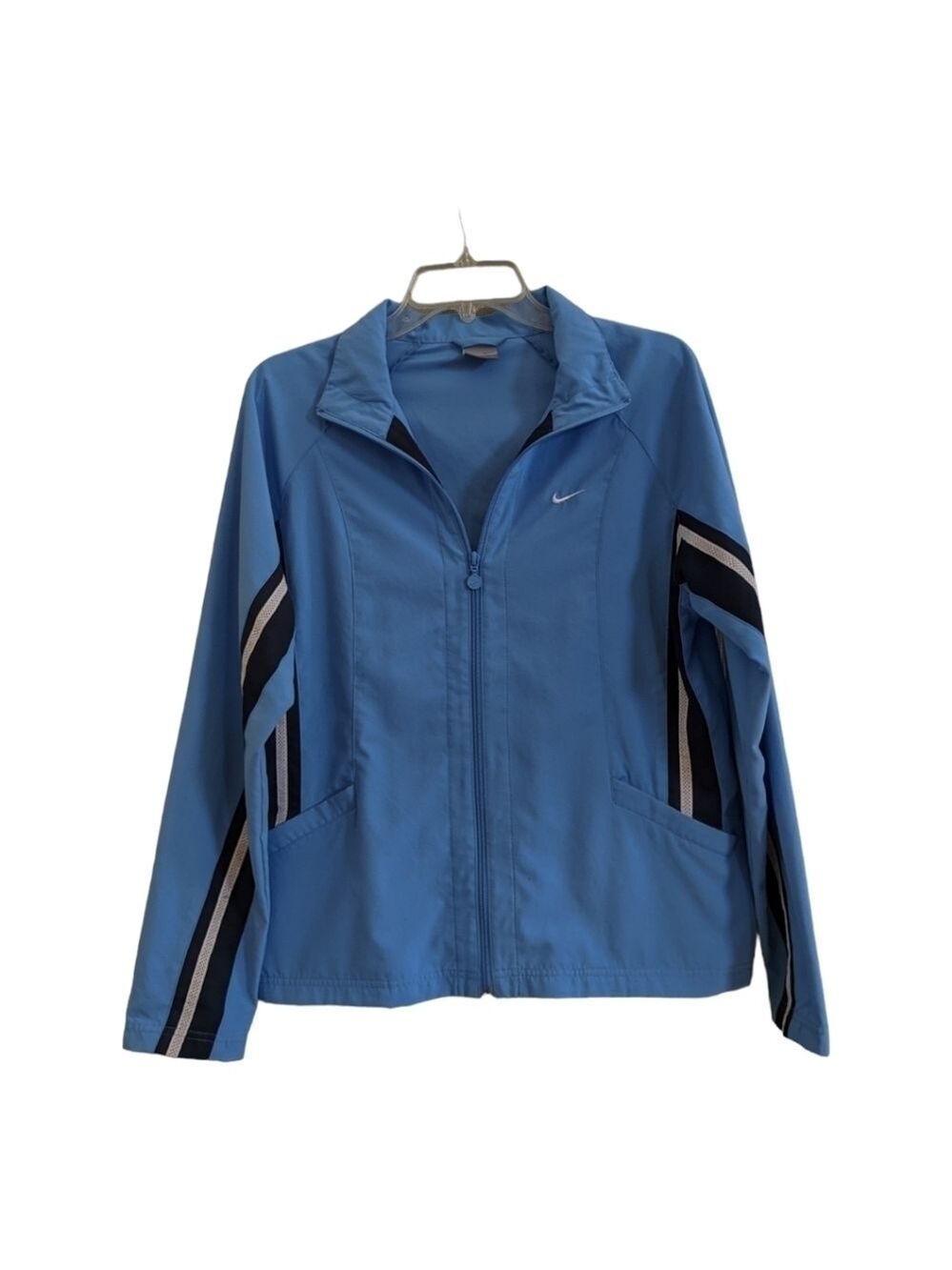 𝅺NIKE kids Blue full zip windbreaker L (12-14) Fall/Spring